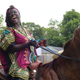 Martin, who founded Mixed Sistaz United, rides a horse at the organization’s inaugural Juneteenth celebration in 2021, in Sumter, SC.